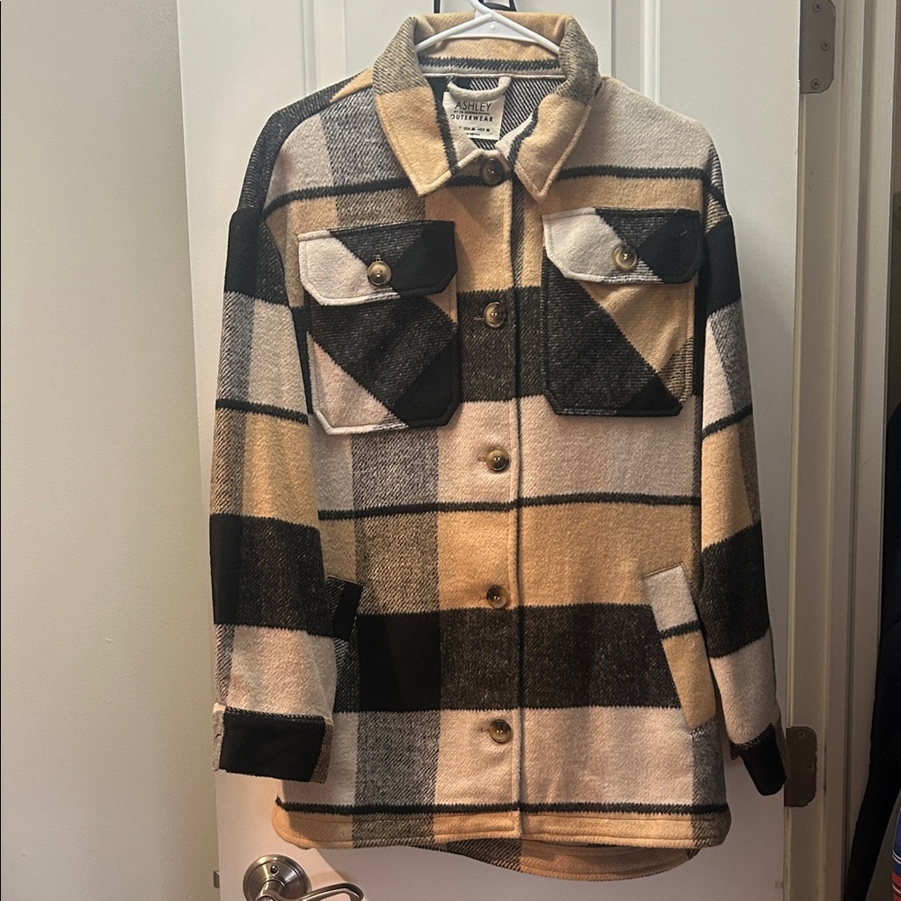 Plaid shirt jacket